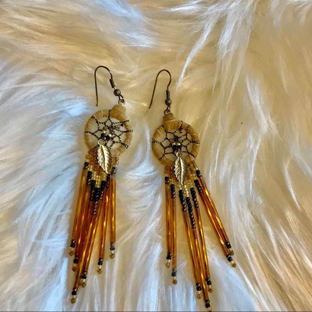 Vtg Dream Catcher handmade earrings 🌾